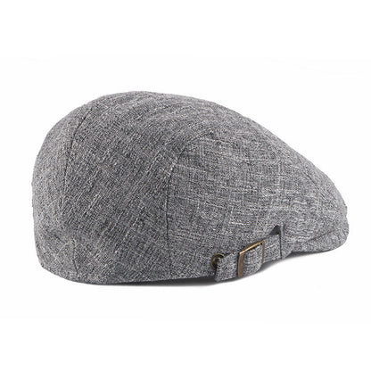 Men’s Lightweight Cotton Sun Cap – Retro British-Style Flat Hat | Breathable Fit - Urban Caps 