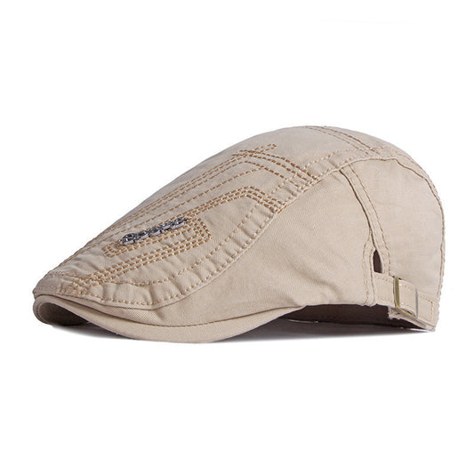 Men’s Casual Cotton Beret – Adjustable Embroidered Cap - Urban Caps 