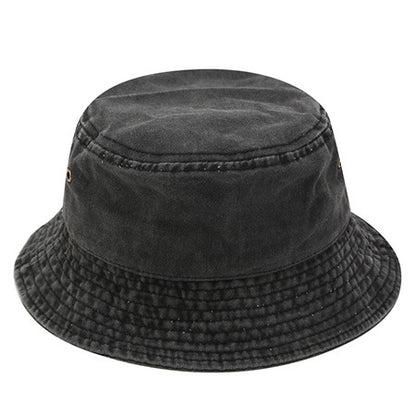 Solid color casual denim fisherman hat - Urban Caps 