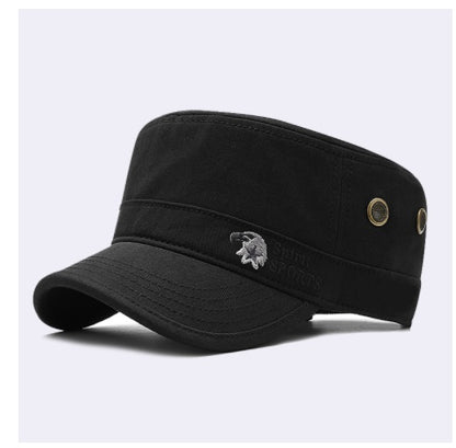 Men’s Flat Top Cotton Hat – Autumn/Winter Short Brim Cap - Urban Caps 