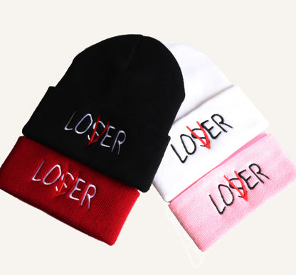 Autumn And Winter Loser Personality Embroidery Ski Knitted Hat - Urban Caps 