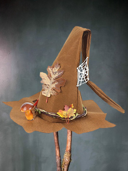 Women Modern Witch Hat Costume Pointed Wool Felt Halloween Party Hats Witch Hat - Urban Caps 