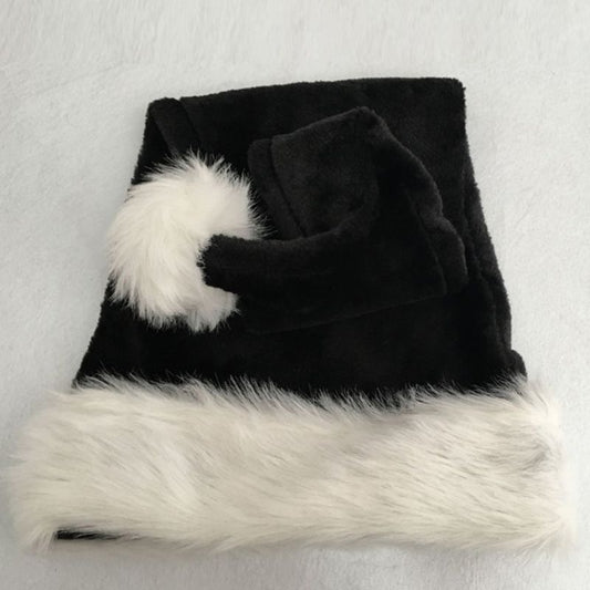 Adult Black Plush Hat: Stylish Comfort for Any Occasion
