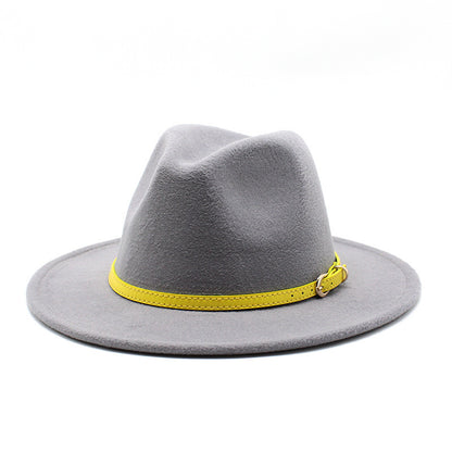 Woolen Hat Big Brimmed Hat Jazz Hat Felt Hat - Urban Caps 