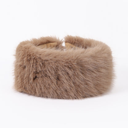 Fur Ball Woolen Cap Autumn And Winter Imitation Fur Thickened Hat - Urban Caps 
