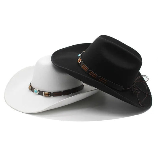 Woolen Hat, Turquoise Belt, Western Denim - Urban Caps 