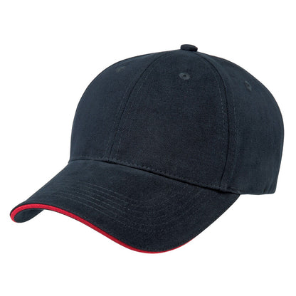 Premium Soft Sandwich Peak Cap – 100% Cotton, Velcro Fit, Contrast Trim - Urban Caps 