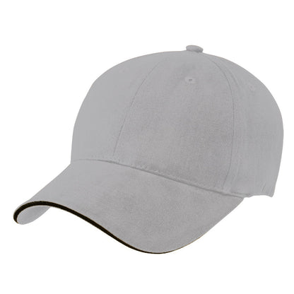 Premium Soft Sandwich Peak Cap – 100% Cotton, Velcro Fit, Contrast Trim - Urban Caps 