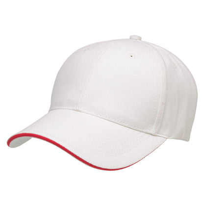 Premium Soft Sandwich Peak Cap – 100% Cotton, Velcro Fit, Contrast Trim - Urban Caps 