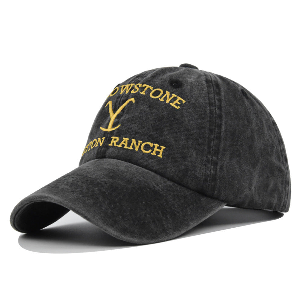 Embroidered Baseball Distressed Embroidered  Ponytail - Urban Caps 