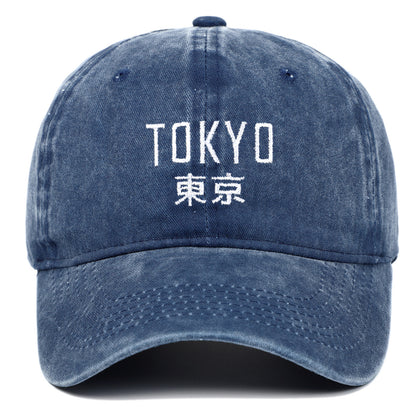 New Retro Washed Simple Tokyo Letters Hat - Urban Caps 