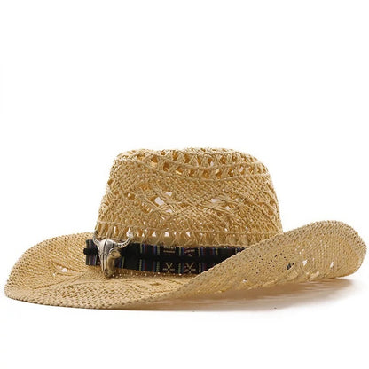 New Women's Beach Cowboy Straw Caps Sun Hat - Urban Caps 
