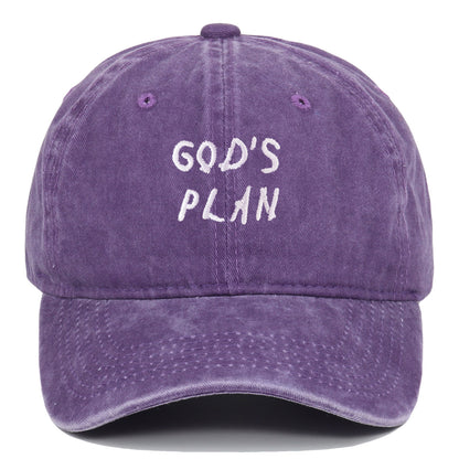 GODS PLAN Embroidered Baseball Cap Pure Cotton Washed - Urban Caps 