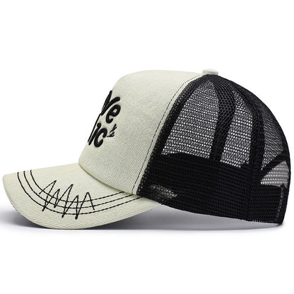 Spring And Summer Fashion Embroidery Alphabet Peaked Cap Outdoor Travel - Urban Caps 