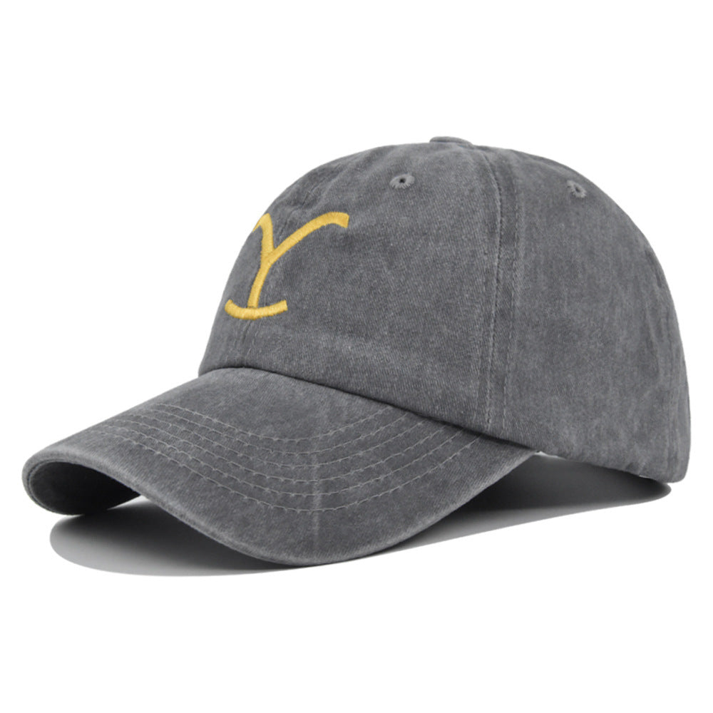 Embroidered Baseball Distressed Embroidered  Ponytail - Urban Caps 