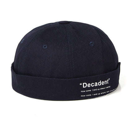 "Sleek Dome Rimless Melon Leather Hat: Contemporary Elegance for Every Occasion - Urban Caps 