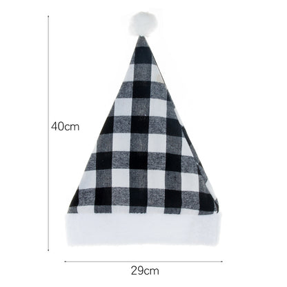 New Christmas Party Festive Hat Red Black And White Checkered - Urban Caps 