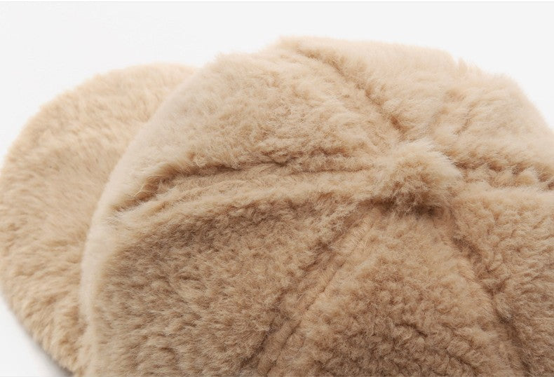 Plush Autumn And Winter Fashion Vintage Female Alphabet Embroidery Duck Hat - Urban Caps 