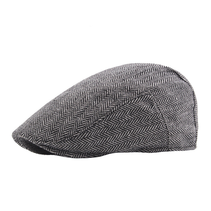 Winter Tweed Flat Cap Men's Newsboy Cap Baby British Retro Beret - Urban Caps 