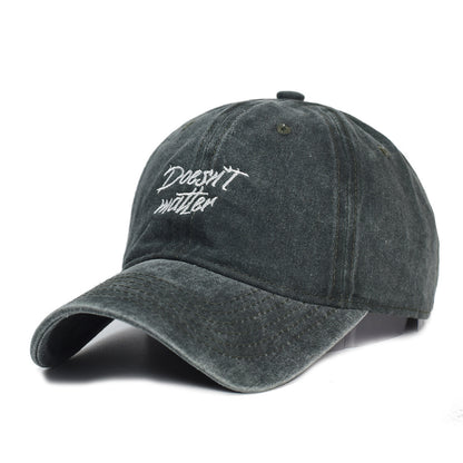 Washed Cotton Embroidered Hat Old Dad Hat - Urban Caps 