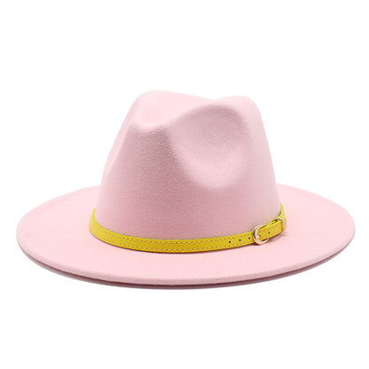 Woolen Hat Big Brimmed Hat Jazz Hat Felt Hat - Urban Caps 