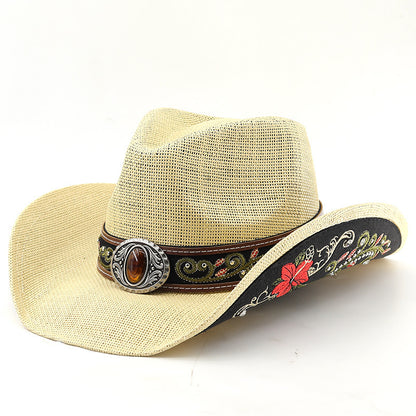 Cowboy Hat Tibet Tourism Photo Beach Sun-proof - Urban Caps 