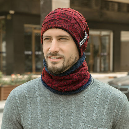 Velvet Knit Hat with Collar Set: Winter Warmth and Style - Urban Caps 