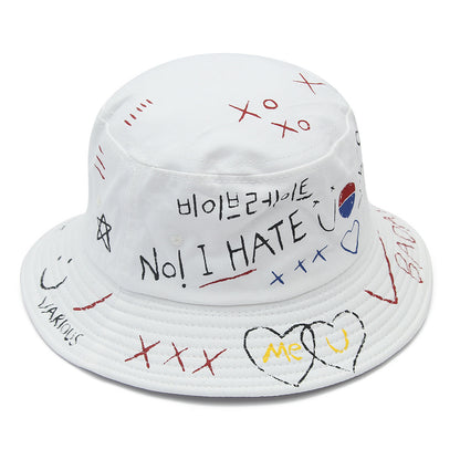 Doodle love sunshade fisherman hat - Urban Caps 