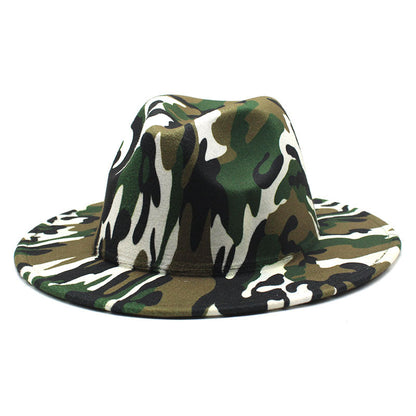 Cowboy Hat With Rolled Brim Striped Soft Woolen - Urban Caps 