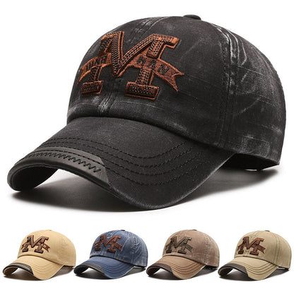 American Washed Denim Baseball Cap Couple Spring and Autumn