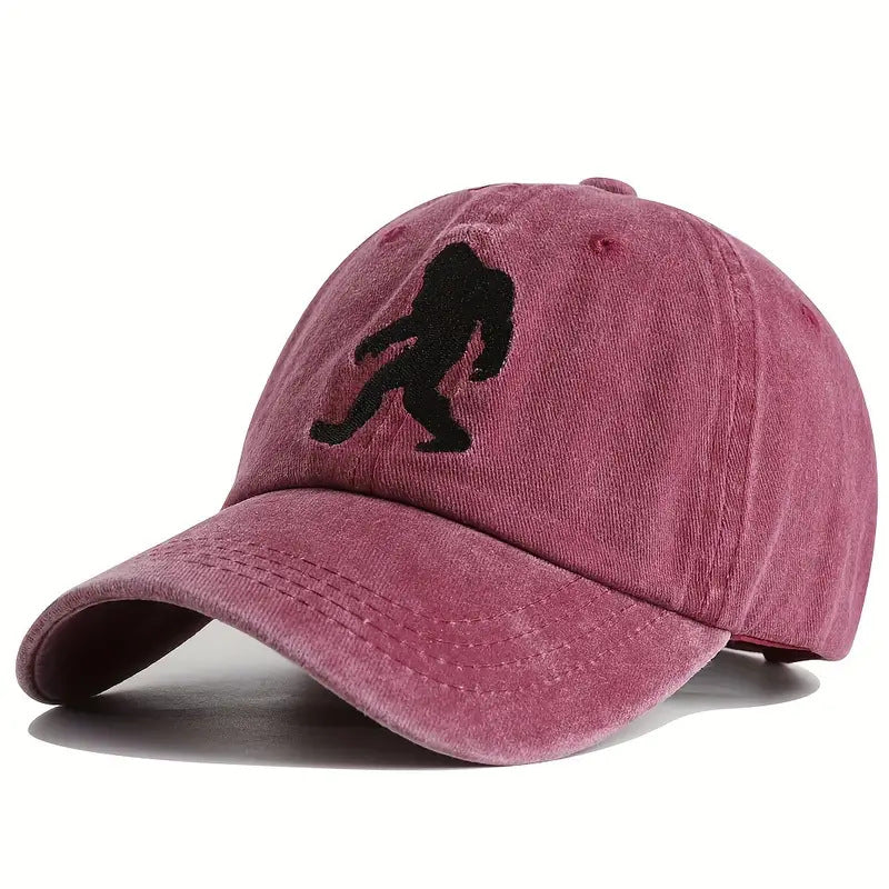 Orangutan Embroidered Washed Baseball Cap Outdoor Leisure