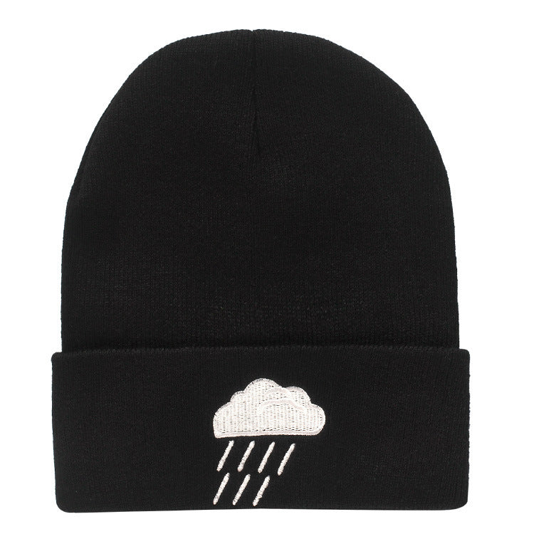 Fashion Fashionmonger Hip Hop Woolen Cap Creative Weather Embroidery Knitted Hat - Urban Caps 