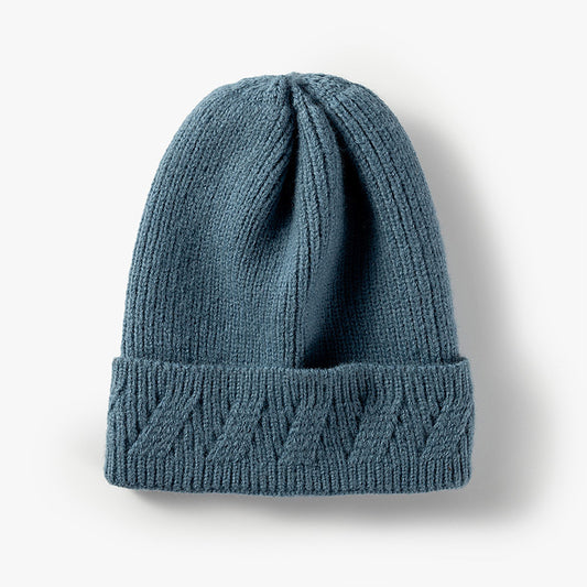 Fashion Knitted Hat Custom Light Version Flanging Woolen Hat - Urban Caps 