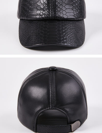 Autumn and Winter High-End Leisure Leather Hat