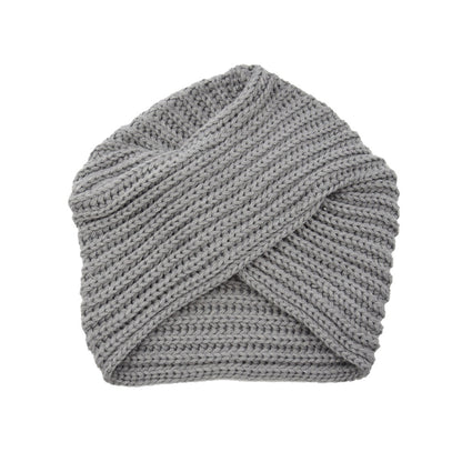 Fashion Woolen Knit Hat With Crossover Pullover - Urban Caps 