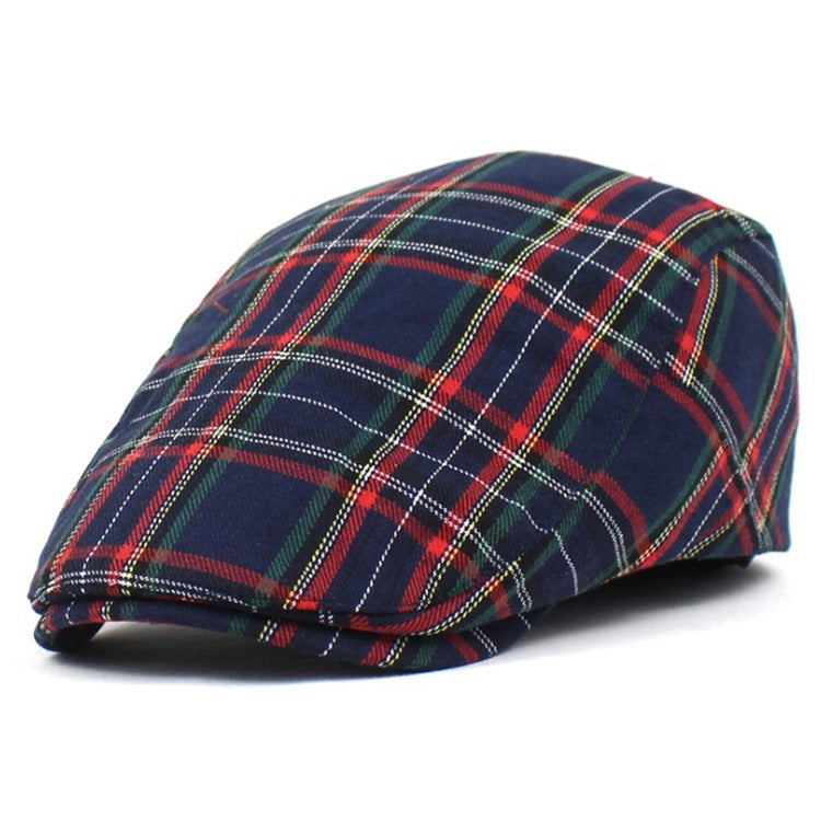 Women’s Art-Inspired Plaid Painter Hat – Contrast Patchwork Design - Urban Caps 