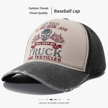Peaked Hard Top Summer Letter Printing Stylish Baseball Cap - Urban Caps 