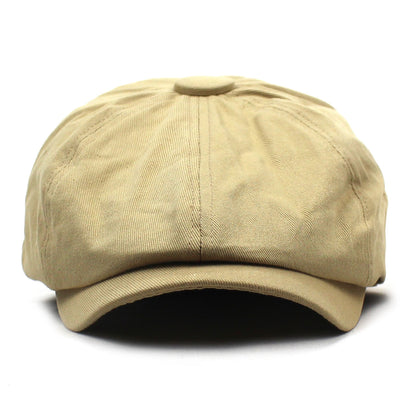 Cotton Hat Men's And Women's Beret Retro Solid Color Peaked Cap - Urban Caps 