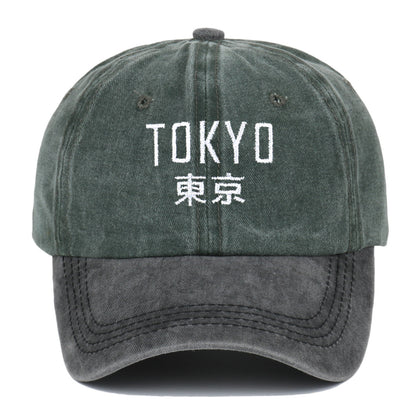 New Retro Washed Simple Tokyo Letters Hat - Urban Caps 