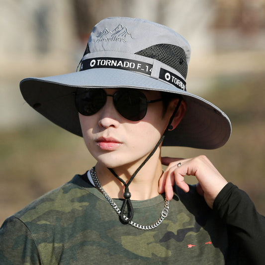 Mountaineering Fishing Sunscreen Travel Breathable Large Eave Visor Hat For Men - Urban Caps 
