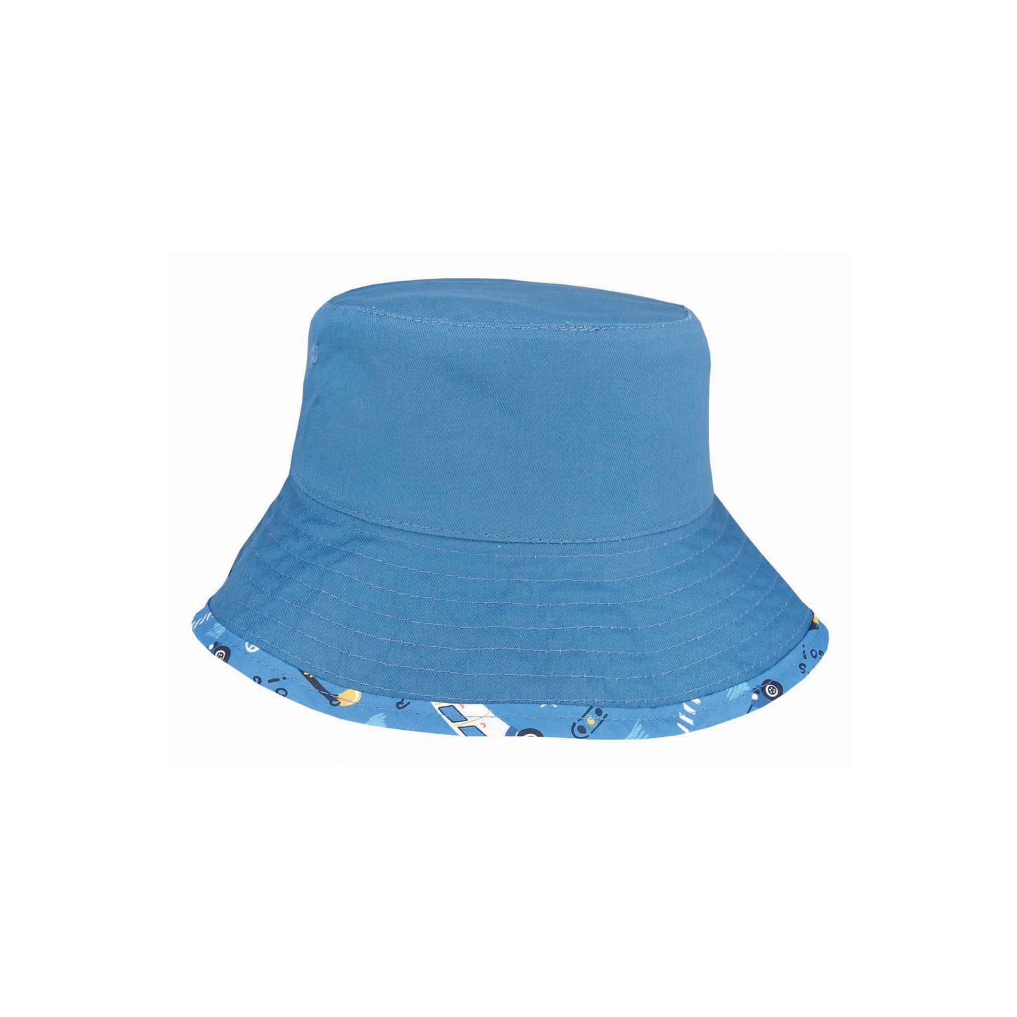 Andy Reversible Cotton Bucket Hat with Automobile Print – Toddler