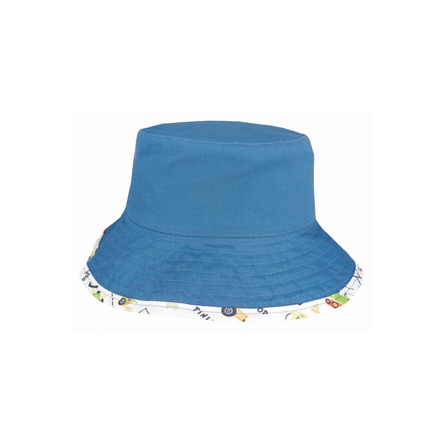 Andy Reversible Cotton Bucket Hat with Automobile Print – Toddler