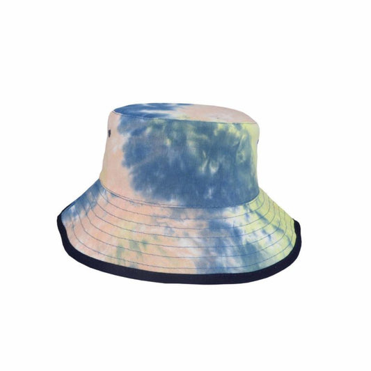 Brodie Kids Reversible Cotton Tie-Dye Bucket Hat with Adjustable Fit and UPF 50+ Sun Protection
