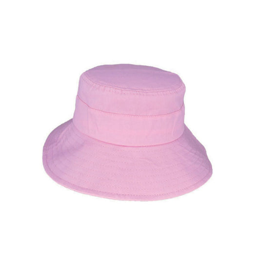 Kids’ Cotton Ponytail Bucket Hat – UPF50+ Sun Protection, Adjustable Fit