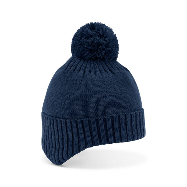 Rumi – Kid’s Acrylic Knit Beanie with Earmuffs and Plush Lining