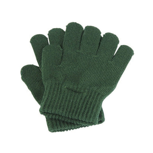 Children’s Acrylic Knit Stretch Gloves with Ribbed Cuff – Ainsley