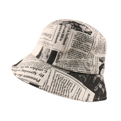 Men And Women Do Old Newspaper Pattern Printing Sun Hat - Urban Caps 