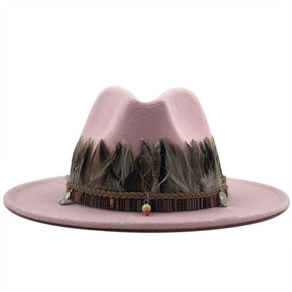 Ladies jazz woolen hat Top hat - Urban Caps 