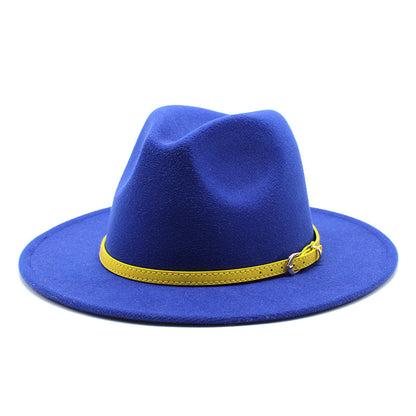 Woolen Hat Big Brimmed Hat Jazz Hat Felt Hat - Urban Caps 