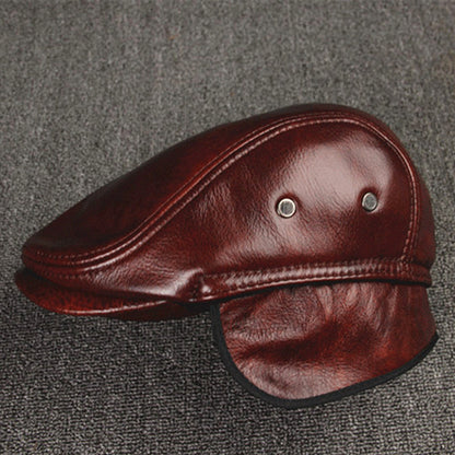 First Layer Cowhide Comfortable And Fashionable Sunscreen Beret - Urban Caps 